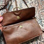 Bueno  Brown Faux Leather Crossbody Bag Shoulder Purse Photo 2