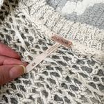 Free People marble tan crochet knit open cardigan quarter sleeve sweater Photo 6
