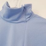 Salomon 1/4 zip Textured Mock Neck Light Blue Sweater Long Sleeves Photo 4