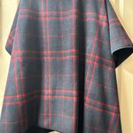 Ike Behar Red and Navy Plaid shawl Photo 4