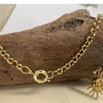 18K Gold Plated Rolo Chain Holder Necklace Stainless Steel Womens Jewelry Photo 0