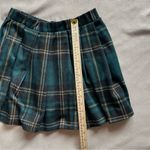 Just Polly Plaid Pleated Skater Skirt Green Size Small Y2K Dark Academia Yellow Photo 4