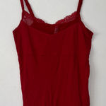 Old Navy Y2K Babydoll‎ Red Lace Trim Tank Top size M  Photo 0