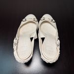 Christian Dior Dior Women's White Leather Slingback Heels Photo 3