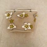 NWT. Castellari linen purse with leather trim Photo 0