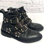 Zadig & Voltaire  Laureen black leather studded boots 6 Photo 0