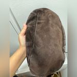 Kate Spade  Chocolate Brown Suede Patent Leather Shoulder Bag Photo 4