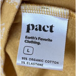 Pact Fit Flare Yellow Midi Floral Organic Cotton Dress L Strappy Casual Pockets Size L Photo 5