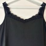 Halara  Women’s Lace Trim Casual Tank Top Black Size Medium NWT Summer Basic Photo 1