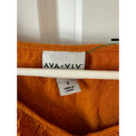 Ava & Viv  Orange Ruffle Blouse Plus Size XL Photo 2