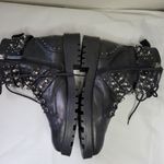 ZARA  Leather Black Ankle Boots with Silver Studs Size EU 40 Photo 6