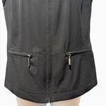 Zenergy by Chico’s Black Zip Front Vest Size 0 (XS) Adjustable Collar Pockets Photo 2