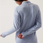 Athleta NWT  clarity v neck sweater heathered blue Photo 2