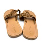 Volcom  Women's Brown Leather Braided Thong Sandals Size 7 Photo 4