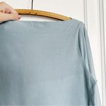 Eileen Fisher • Washable Stretch Crepe Shift Dress boat neck aqua blue Photo 6