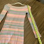 Daily Practice by Anthropologie Ribbed long sleeve stripe Sweater midi Dress S Pink Photo 4