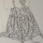 Gentle Fawn Floral Linen Blend ButtonDown Mini Babydoll Dress Womens Small Cream Photo 0