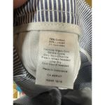 Talbots Chelsea Capri Sz 6 Navy Blue White Striped Casual Seersucker Pants Photo 3