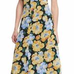 Club Monaco Coran Floral Flutter-Sleeve Cutout Midi Dress Size 8 Photo 0