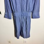 Gretchen Scott Blouson Dress Women S Chambray Blue Minimal Preppy Wash & Wear Photo 4