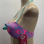 Hula Honey  Size Medium Padded With Side Wire Bikini Top & Removable Strap. New Photo 1
