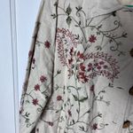 Dress Barn Vintage 90s Embroidered Granny Floral Shacket Jacket Paisley Linen 1X Photo 3