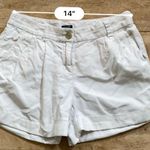 J.Crew Women’s Sz 4 White Linen Blend Twill Cuffed Shorts Photo 6