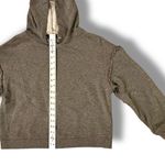 Cynthia Rowley Hoodie Womens Large Gray Pullover Drop Shoulder Ruffle Sweatshirt Photo 5
