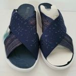 Bzees  Nvy Blue Diamond X-band Comfort Wedge Slide Size 11W Photo 1