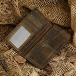 Men's RFID Vintage Look Genuine Leather Long Bifold Wallet Checkbook Wallets for Men Photo 4