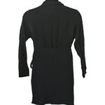 Belle Beach by Kim Gravel Petite Gauze Tie Front Shirt Dress – Size LP – Black Photo 5