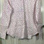 The Shirt Rochelle Behrens Button Down Blouse size S Small White Photo 3