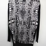 Thomas Wylde Black White Silk Long Sleeve Blouse Dress Neo Photo 0
