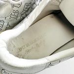 Burberry  Silver Sneaker Size 40 Fashion Trainer Perforated Logo Rubber Soles Photo 9