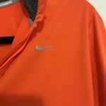Nike Dri FIT Orange Long Sleeve 1/4 Zip Running Athletic Pullover Women L Photo 1
