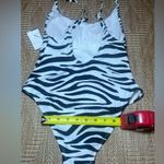 Xhilaration Xhilarition Women's Zebra Print One Piece Bathing Suit, Swimwear, Size Small, NWT Photo 7