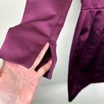 Theory NEW Luxe Mini Corset Satin Dress Womens 0 Plum 3/4 Sleeves Photo 6