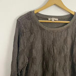 Flax  Brown Crinkle Linen Top Photo 1