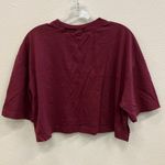 Nike  swoosh burgundy boxy crop top size small Photo 7
