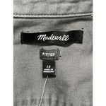 Madewell  Fitted Button-Down Shirt Size 12 Gray Cotton Long Sleeve NWT Photo 6