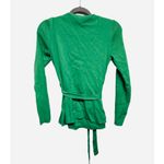 CAbi Cocktail Kelly Green Cardigan Button Wrap Closure Size Small Business Photo 6