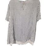 Torrid Plus Size 5X Blue White Gingham Ruffle Challis Short Sleeve Blouse Photo 5