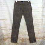 Just Cavalli  Jeans Y2K Women 29 Brown Baroque Paisley Print Stretch Skinny Italy Photo 2