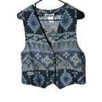 Contempo Vintage  Woven Aztec Western Southwestern Vest Size Medium Photo 0