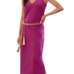 Boston Proper  Maxi Dress Beyond Travel V-neck Magenta Pink Women’s Size Medium Photo 0