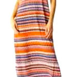 J. Crew Racerback Sleeveless Ikat Column Pattern Maxi Tank Dress size Small NWT Orange Photo 1