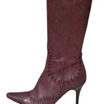 Donald Pliner Couture Wine Metallic Leather Boot Shoe New Over The Knee $695 NWT Photo 6