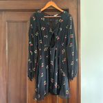 For Love & Lemons  Cherry Twist Mini Dress Retro Burnout Velvet Pinup Cutouts L Photo 1