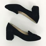 Cole Haan GRAND. OS Signature Suede Kilt Fringe Pumps in Black | Size 6 Photo 9