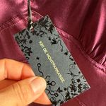 NWT Kiki de Montparnasse Silk Charmeuse Muse Romper, Size XS, Bordeaux Purple Photo 4